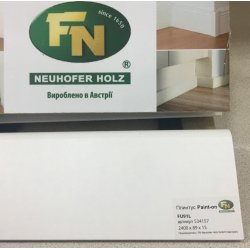 Плинтус MDF FU91L белый 80x15x2400