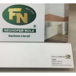 Плинтус MDF FU60L белый  58x19x2400